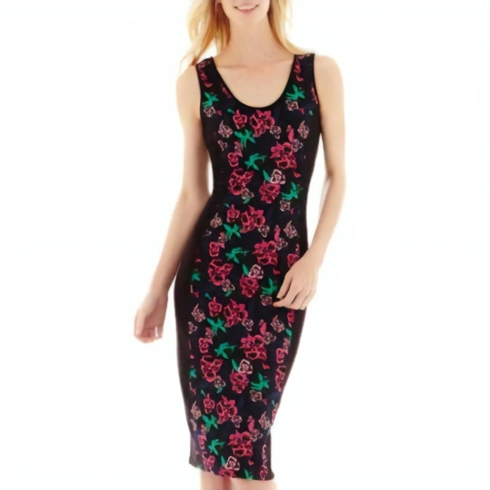 I ❤ Ronson Floral Sleeveless Bodycon